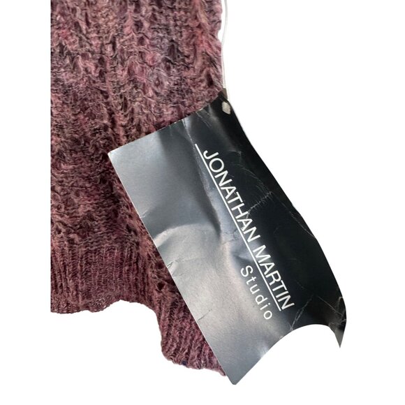 Jonathan Martin Studio Womens Sleeveless Knit Sweater Size L Ramie Blend Purple - Picture 3 of 4